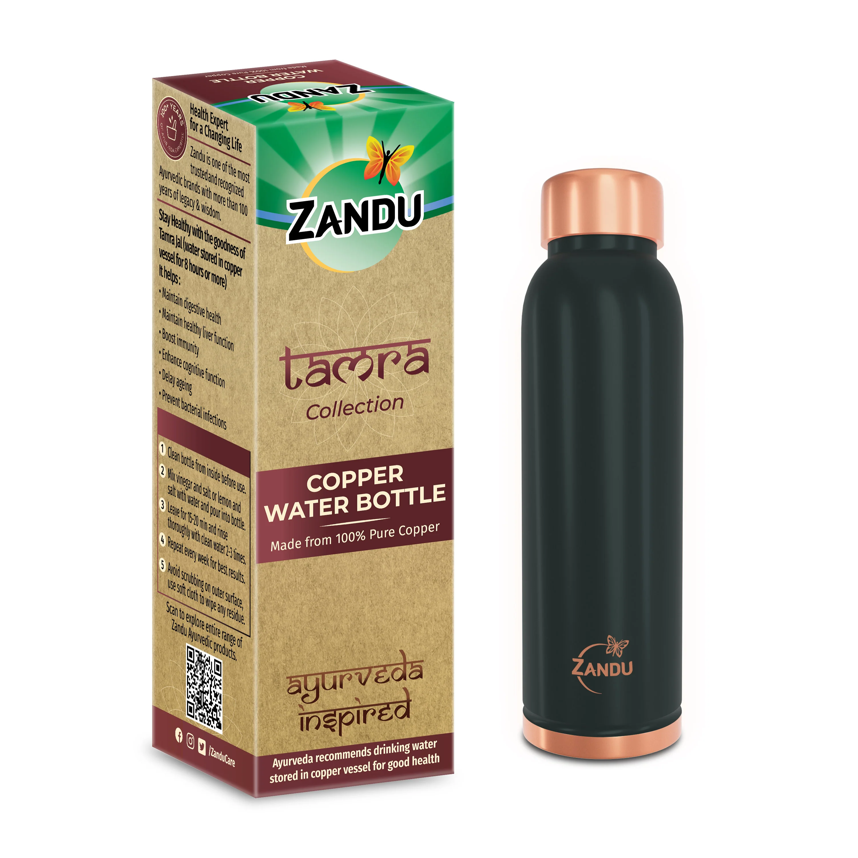 Copper Bottle - Alkalises Water & Kills 99% Microbes - Image 13