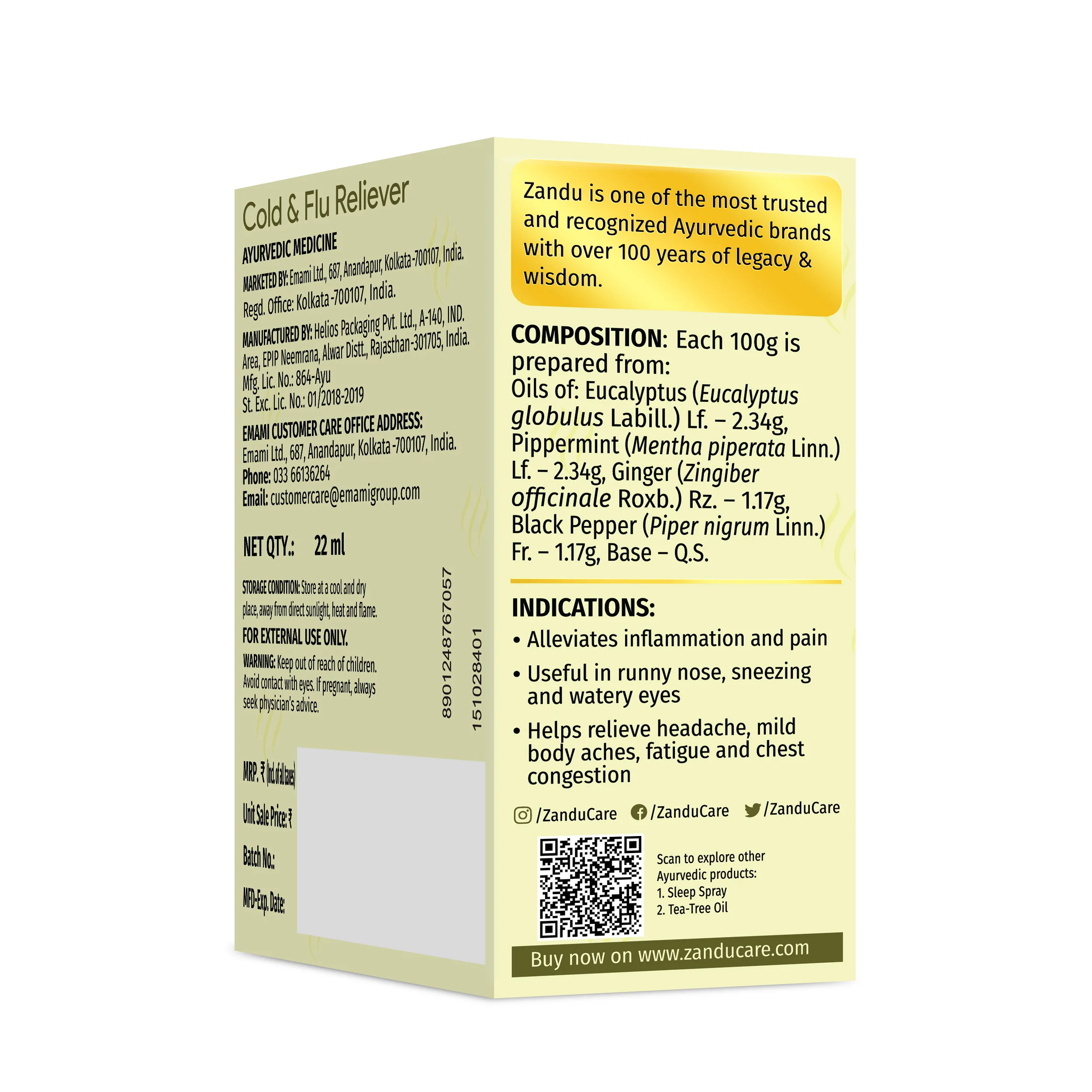 Zandu Cold & Flu Nasal Spray - Image 8