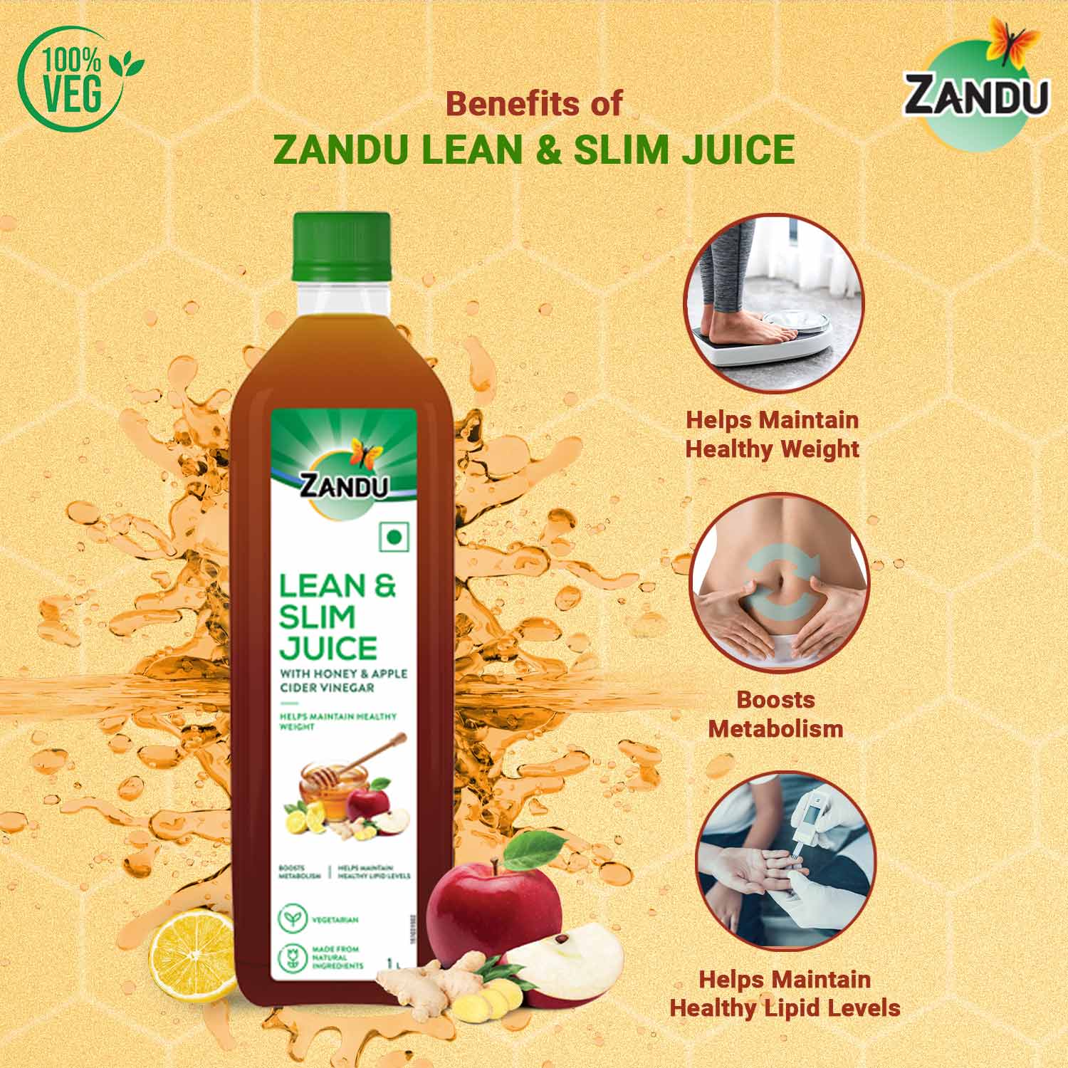 Lean & Slim Weight Management ACV-Lemon-Honey Juice - Image 2