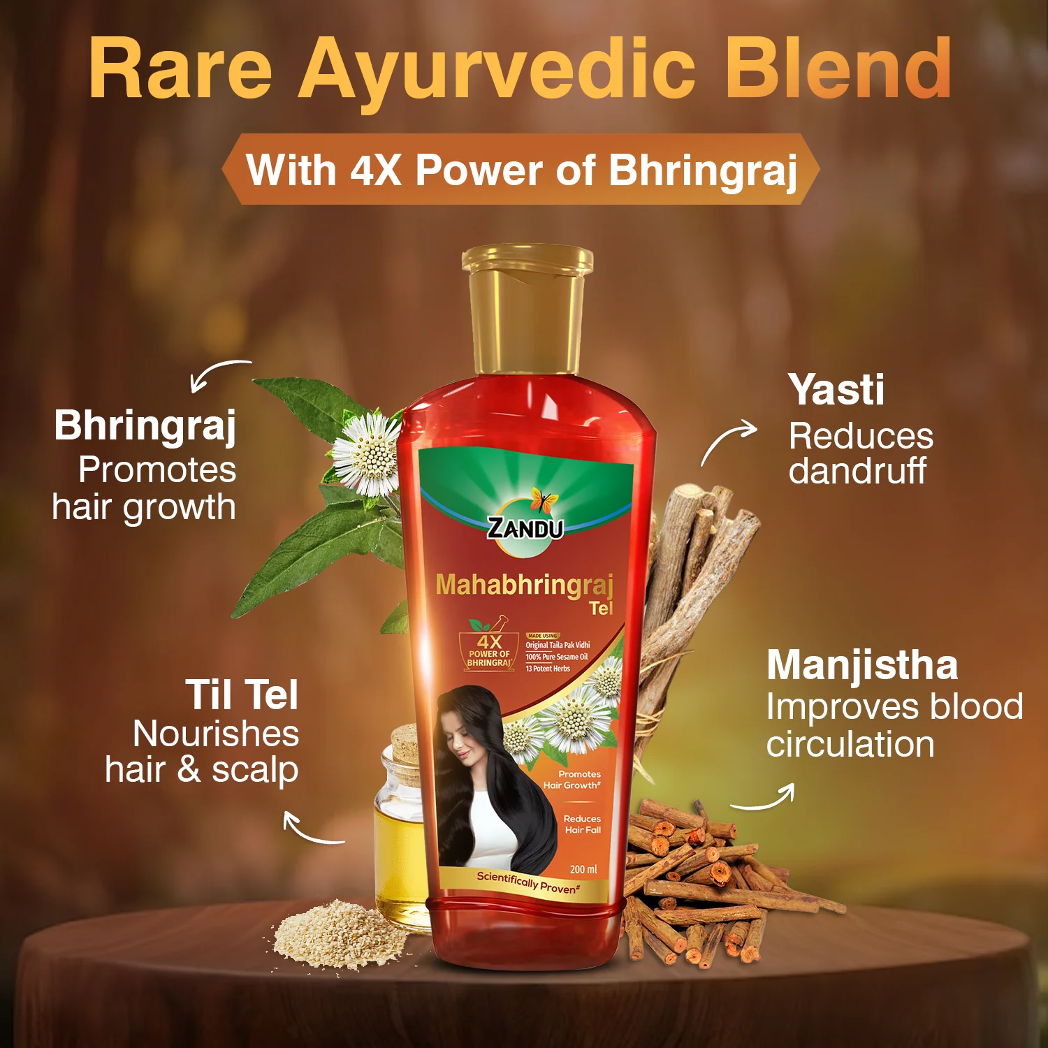 Hair Growth Mahabhringraj Hair Oil - Image 4